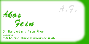 akos fein business card