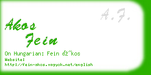 akos fein business card